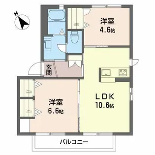 グランシード住吉A・B・C【B202号室】の間取り