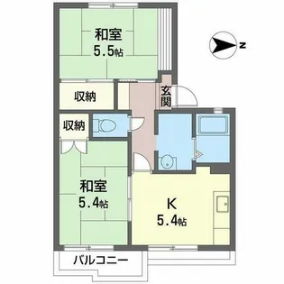 エスタシオンU(B)【B202号室】の間取り