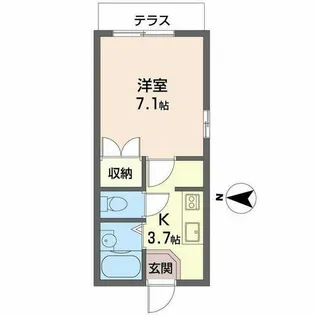 ネクステージ【0106号室】の間取り