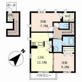 シャーメゾン西明石H【0202号室】の間取り