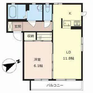 プレジール明石III【0202号室】の間取り