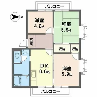 アネックス【B201号室】の間取り