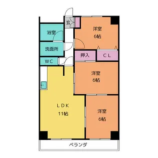 3LDKの間取り画像