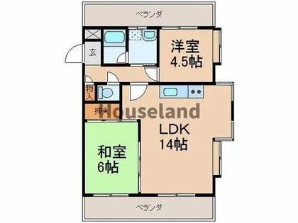ルミエール市駅南【203号室】の間取り
