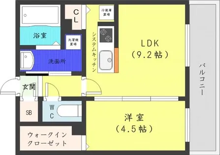 プライマル札幌桑園【5階】の間取り