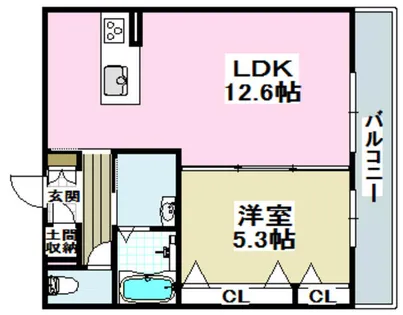 ベルデ中河原【1階】の間取り