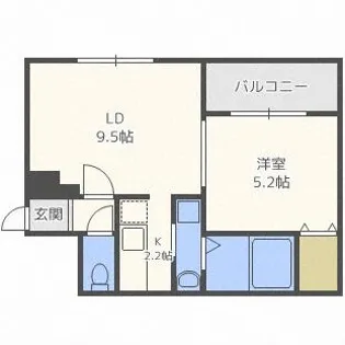 プレジャー桑園【3階】の間取り