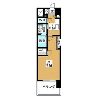 グランドソレイユ名駅【13階】の間取り