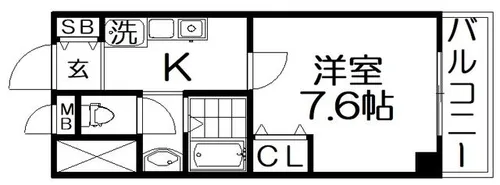 エルマーノヒル枚方【7階】の間取り