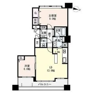 D’クラディア大通東【4階】の間取り