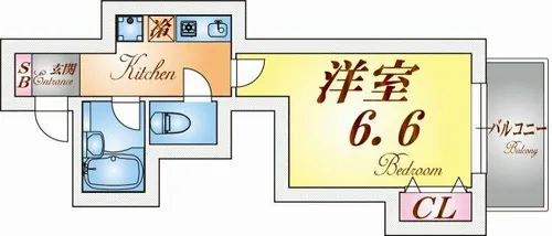 エルパラッツォ塚本【3階】の間取り