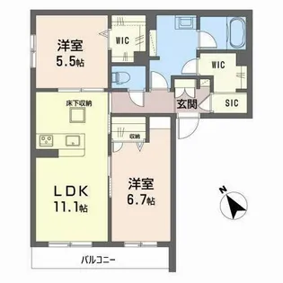 ShaMaison Navire【0201号室】の間取り