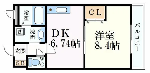 ウイングス神姫【6階】の間取り