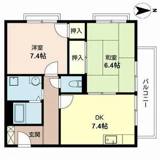 ハイツ藤【0202号室】の間取り