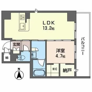 レフィシア高槻【0401号室】の間取り