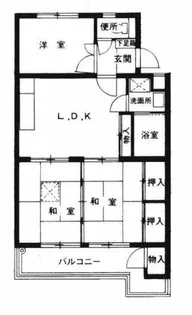 エメラルドマンション東那珂【4階】の間取り