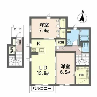 シャーメゾン プラム【0202号室】の間取り