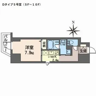 プラシーデンス本町【0705号室】の間取り