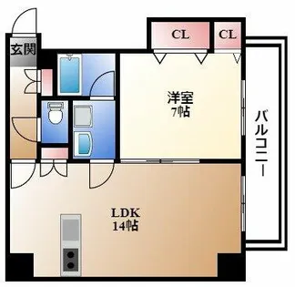 ラディアント矢場【9階】の間取り