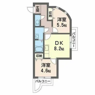夙川シティハウス【0201号室】の間取り