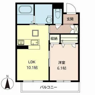 シャーメゾン プルメリア【0103号室】の間取り
