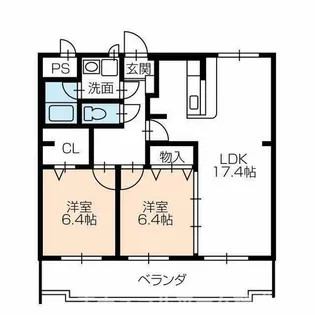 リヴァージュ菰口【102号室】の間取り