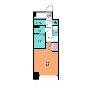 メイクス名駅南Ⅱ【608号室】の間取り