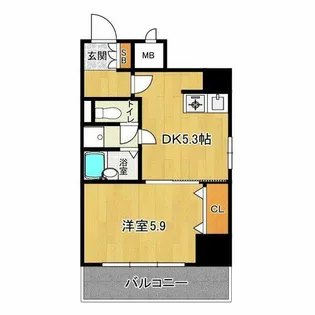 プレサンス千日前通【9階】の間取り