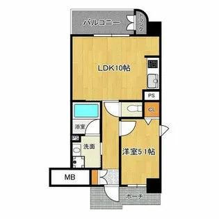 ふぁみーゆ日本橋Ⅱ【9階】の間取り
