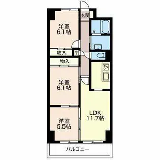 レジデンス鈴木【0502号室】の間取り