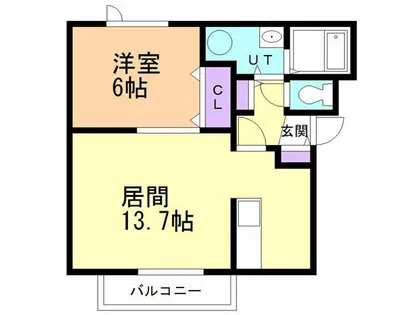 シャルム中島・6番館【301号室】の間取り