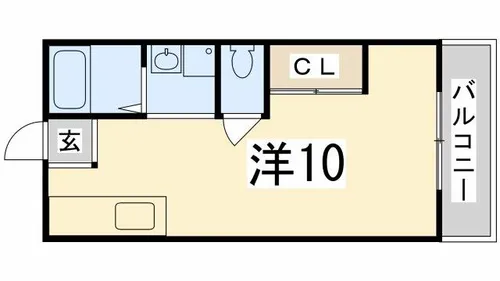 SeaDream姫路野里駅【1-A号室】の間取り