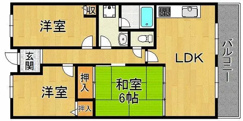今福グリーンマンション【10階】の間取り