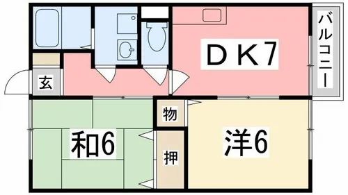 エストハイツ【102号室】の間取り