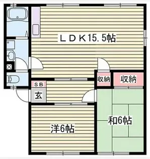 ブルーウィング【203号室】の間取り