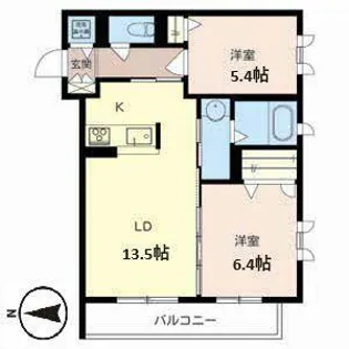 コスモス野上【0202号室】の間取り
