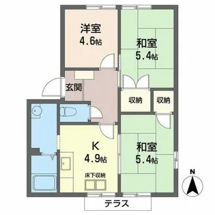 ディアス松島【0102号室】の間取り