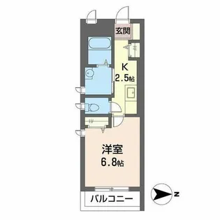 デントハウス【0203号室】の間取り