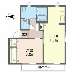 サンパティーク【0201号室】の間取り