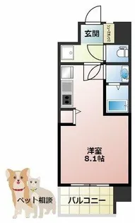 セレニテ十三ミラク【3階】の間取り