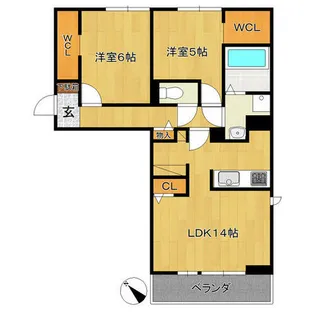 レジデンス大府駅サウス【101号室】の間取り