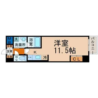 グラヴィス鶴舞【7階】の間取り