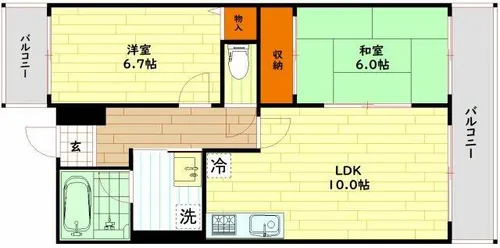 パームヒルズ【3階】の間取り