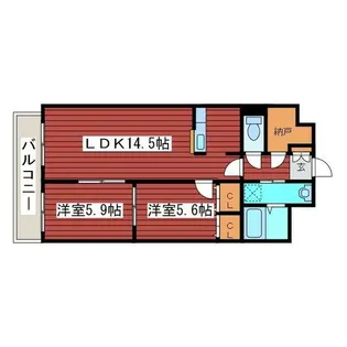 ラフォーレパークヒル【202号室】の間取り