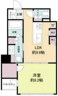 RIDGE北堀江【10階】の間取り