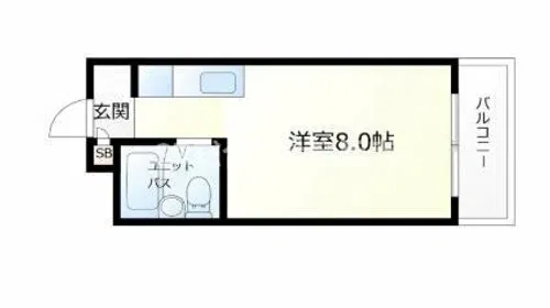 瓢箪山ハイツ【2階】の間取り