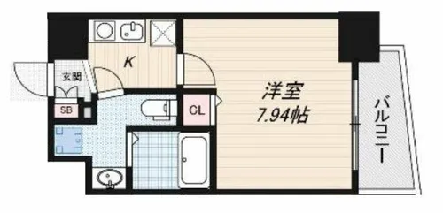 セレニテ難波西【5階】の間取り
