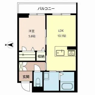 シャーメゾンFUJIMOTO【0203号室】の間取り