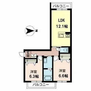 シャーメゾンFUJIMOTO【0305号室】の間取り