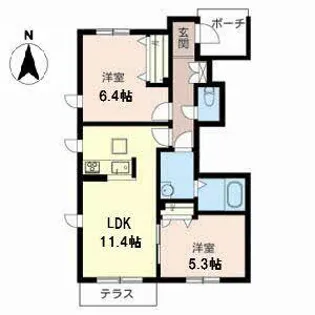 Casa大町【1階】の間取り